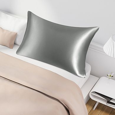 19 Momme Silk Pillowcase for Hair Skin with Zipper Queen 20"x30"