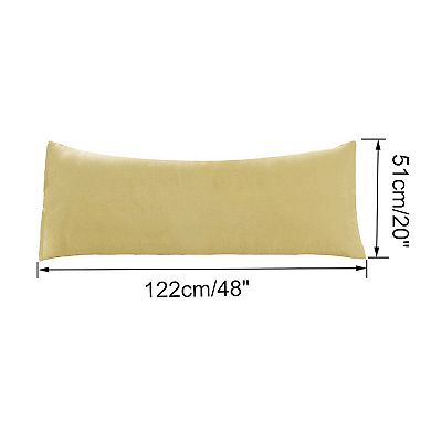 2pcs Bolster Soft 1800 Microfiber Support Cushion Body Pillow Covers Body 20"x48"