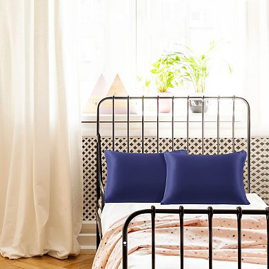 2PCS Soft Silky Satin Pillow Cases Covers Travel(14"x20")