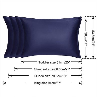 2PCS Soft Silky Satin Pillow Cases Covers Travel(14"x20")