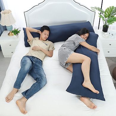 2pcs Bolster Soft 1800 Microfiber Support Cushion Body Pillow Covers Body(20"x54")