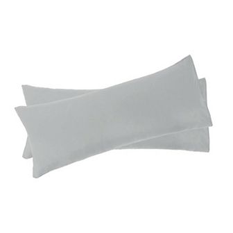 2 pc Bolster Soft 1800 Microfiber Support Cushion Body Pillow Covers Body 20"x54"