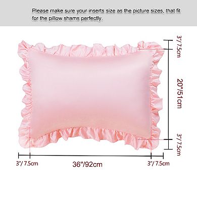 2PCS Satin Silk Pillow Cases Cover Housewife Cushion King(20"x36")