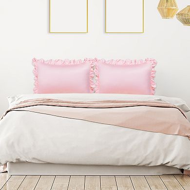 2PCS Satin Silk Pillow Cases Cover Housewife Cushion King(20"x36")