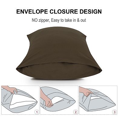 2 Packs Pillowcases for Pillow with Envelope Closure Hotel Quality Standard 20"x26"