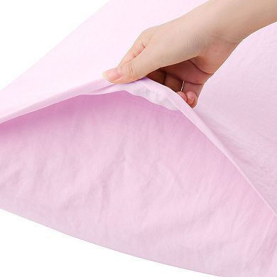 2Pcs Brushed Pillowcases Washed Microfiber Envelope Closure Queen(20"x30")