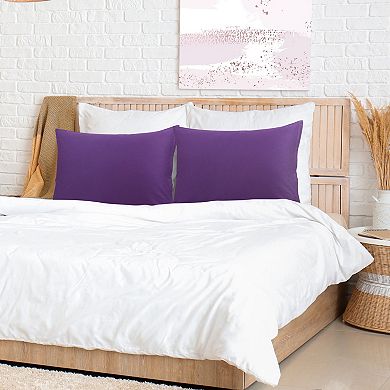 100% Cotton Pillowcases Set of 2, Zipper Closure Soft Home Standard(20"x26")