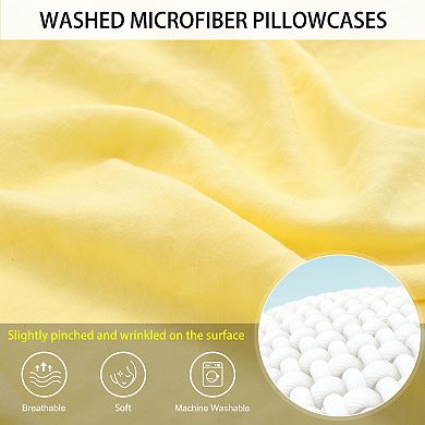 Brushed Body Pillowcase Washed Microfiber Envelope Closure Body(20"x54")