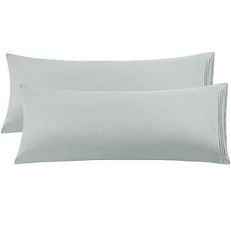 Microfiber Body Pillowcases 2 pc Embroidery Zipper Closure Body(20"x48")
