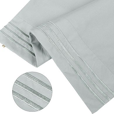 Microfiber Body Pillowcases 2 Pcs Embroidery Zipper Closure Body(20"x48")