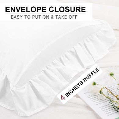 Cotton Body Ruffled Pillowcases 1 Pc Soft Envelope Closure Body(20"x48")