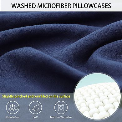 Brushed Body Pillowcase Washed Microfiber Envelope Closure Body(20"x48")