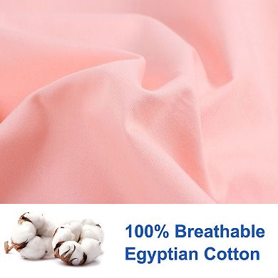 Egyptian Cotton Pillow Cases Hidden Zipper 2 Pack Queen(20"x30")