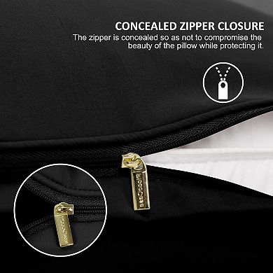 Brushed Body Pillowcases with Roll Rim Zipper Closure Body(20"x48")