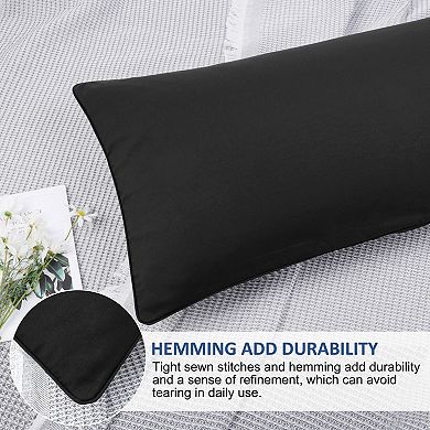Brushed Body Pillowcases with Roll Rim Zipper Closure Body(20"x48")