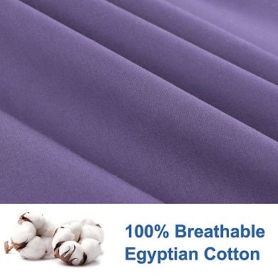 Egyptian Cotton Pillow Cases Hidden Zipper 2 Pack King 20"x36"