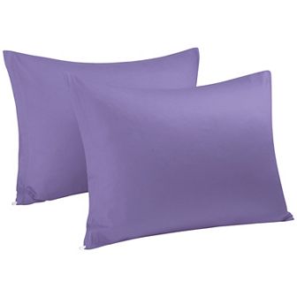 Egyptian Cotton Pillow Cases Hidden Zipper 2 Pack King 20"x36"