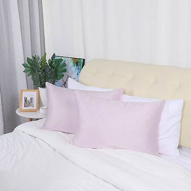 2PCS Soft Silky Satin Pillow Cases Covers Queen(20"x30")