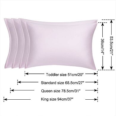 2PCS Soft Silky Satin Pillow Cases Covers Queen(20"x30")