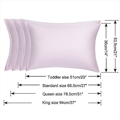 2PCS Soft Silky Satin Pillow Cases Covers Queen(20"x30")