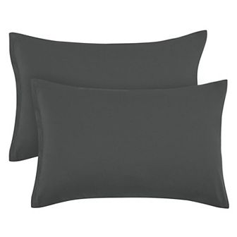 2 pc Zippered Soft Microfiber Pillow Cases Travel(14"x20")