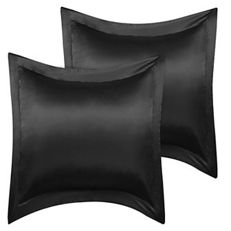 2 pc Pillow Shams Satin Pillow Cases European 26"x26" Oxford Pillowcases