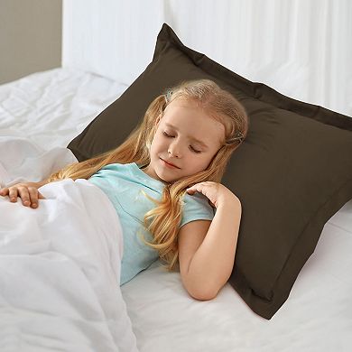 2 Packs Oxford Pillowcases Soft Microfiber Pillow Shams with Envelope Closure Standard(20"x26")