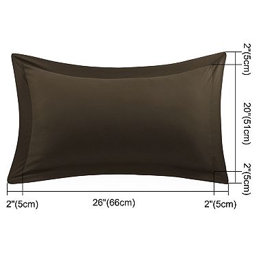 2 Packs Oxford Pillowcases Soft Microfiber Pillow Shams with Envelope Closure Standard(20"x26")