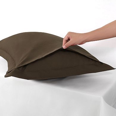 2 Packs Oxford Pillowcases Soft Microfiber Pillow Shams with Envelope Closure Standard(20"x26")