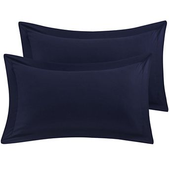 2 pc Oxford Pillowcases Soft Microfiber Pillow Shams w Envelope Closure Standard 20"x26"