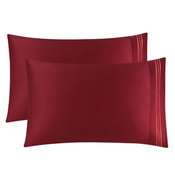 100% Long-Staple Combed Cotton Embroidered Pillow Cases 2 pc King(20"x36")