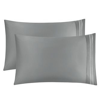 100% Long-Staple Combed Cotton Embroidered Pillow Cases 2 pc King(20"x36")