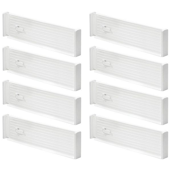 mDesign Expandable Kitchen Drawer Divider, Secure Lock