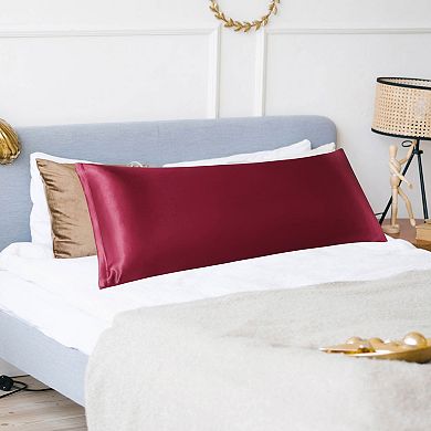 1 PC Satin Soft Body Pillow Cover with Zipper Body(20"x54")