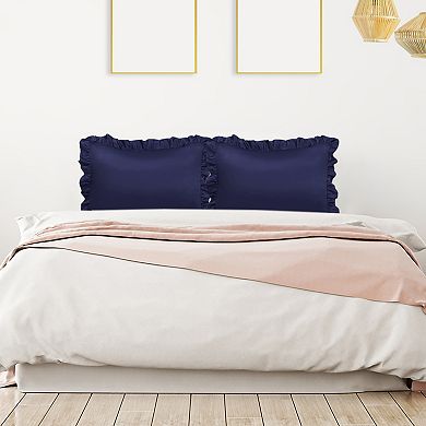 2PCS Satin Silk Pillow Cases Cover Housewife Cushion Standard 20"x26"