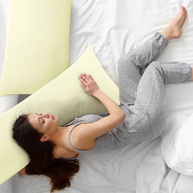 2 Pcs Body Pillow Cover With Zipper Closure Brushed Microfiber Body 20"x60"