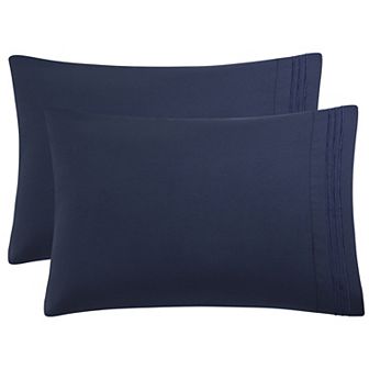 Microfiber Pillowcases 2 pc with Embroidery Envolop Closure Standard(20"x26")
