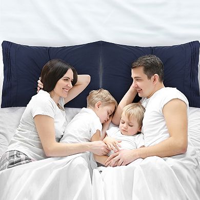 Microfiber Pillowcases 2 Pcs with Embroidery Envolop Closure Standard(20"x26")