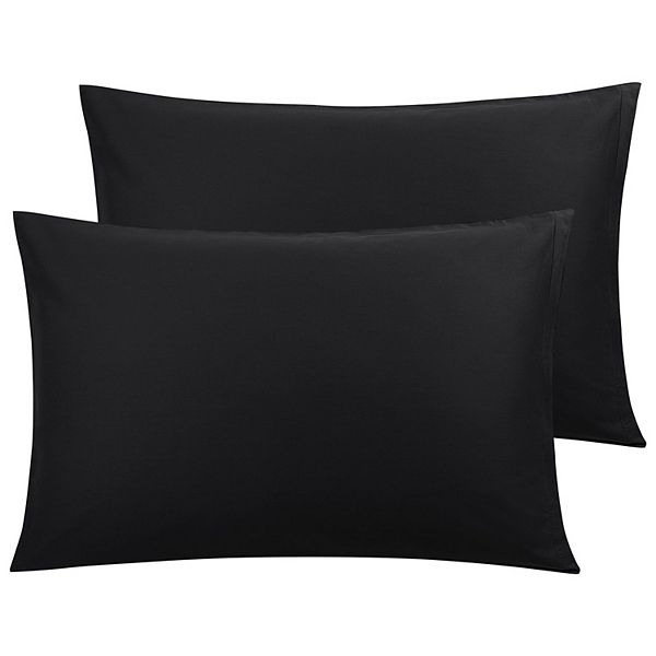 100 Cotton Pillowcases Set of 2, Zipper Closure Soft Home King(20"x36")