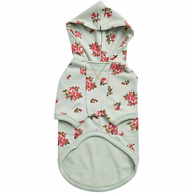 Blueberry Pet Dog Floral Hooded Sweatshirt
