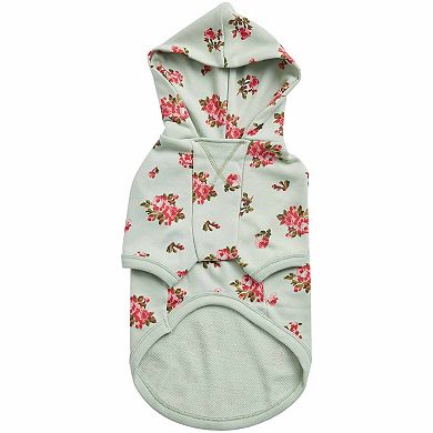 Blueberry Pet Dog Floral Hooded Sweatshirt