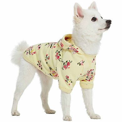 Blueberry Pet Dog Floral Hooded Sweatshirt