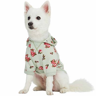 Blueberry Pet Dog Floral Hooded Sweatshirt