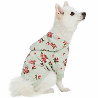 Blueberry Pet Dog Floral Hooded Sweatshirt