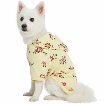 Blueberry Pet Dog Floral Hooded Sweatshirt