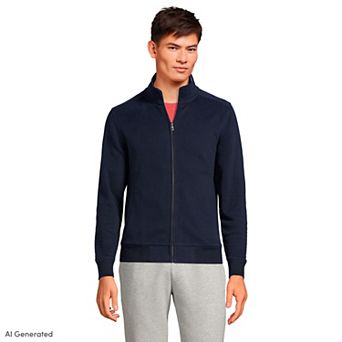 Men's Lands' End Serious Sweats Mockneck Full-Zip Jacket