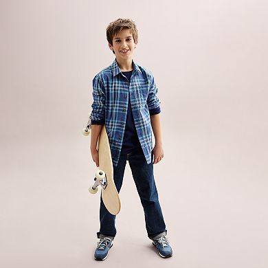 Boys 8-20 Sonoma Goods For Life® Woven Poplin Shirt in Regular & Husky