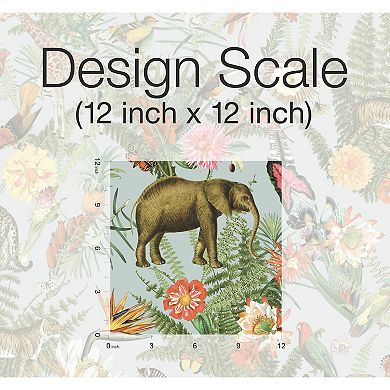 RoomMates Tropical Zoo Peel & Stick Wallpaper