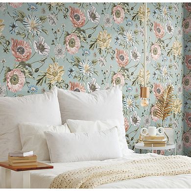 RoomMates Vintage Inspired Poppy Peel & Stick Wallpaper