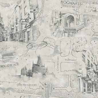 RoomMates Harry Potter Map Peel & Stick Wallpaper